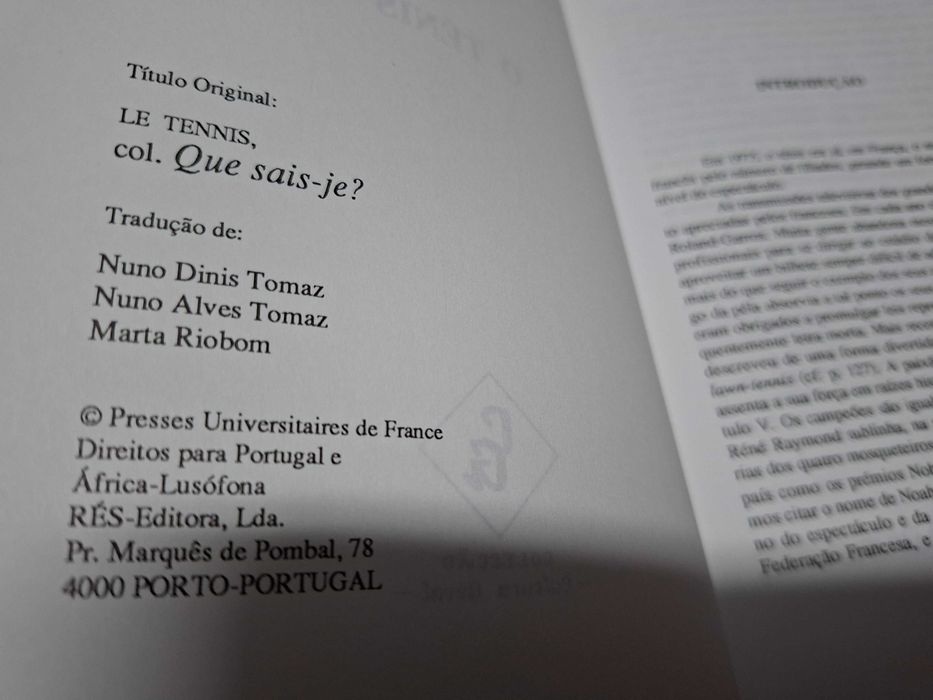 O Ténis  de Raymond Thomas e J. P. Chombar