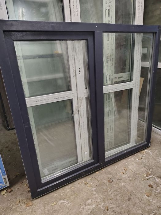 Окна , двери металопластиковые в цвете антрацит