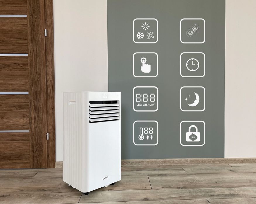 Klimatyzator przenośny EBRRG RIO 3kw WIFI osuszacz