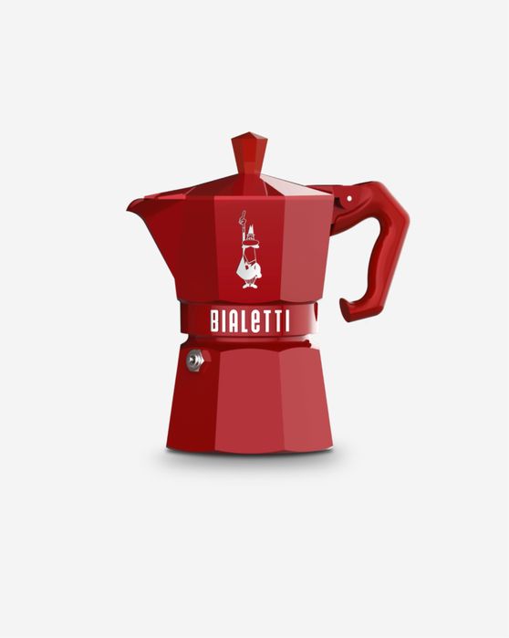 Гейзерная кофеварка Bialetti Moka Express Exclusive (Червона) 130мл.