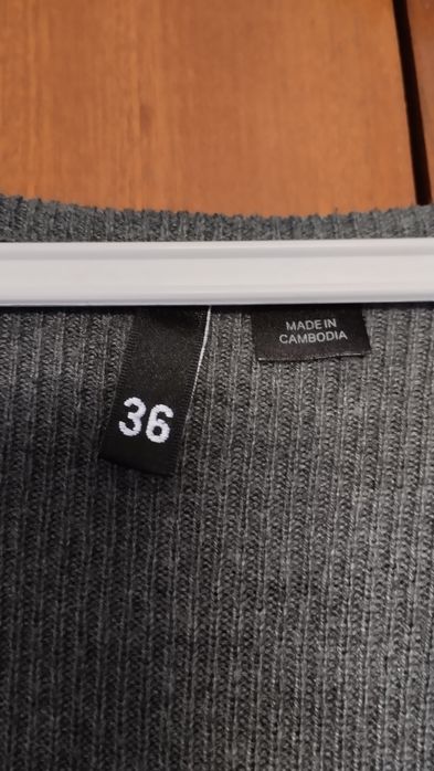 Vestido malha cinza