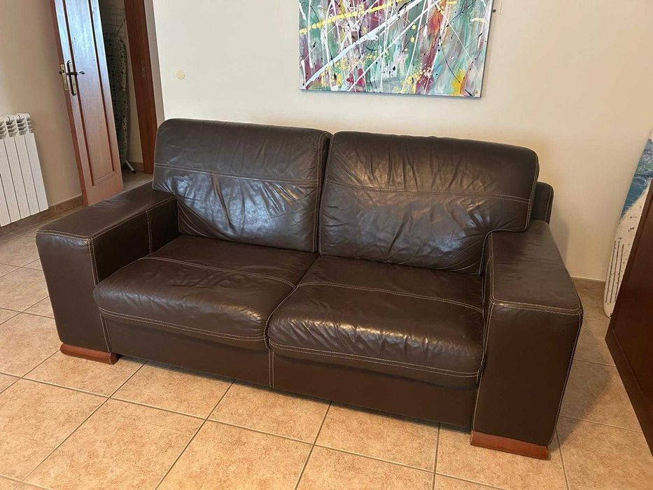 2 Sofás de Pele excelente estado