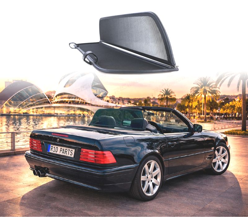 DEFLETOR DE VENTO MERCEDES SL CLASSE R129 89-01 PRETO