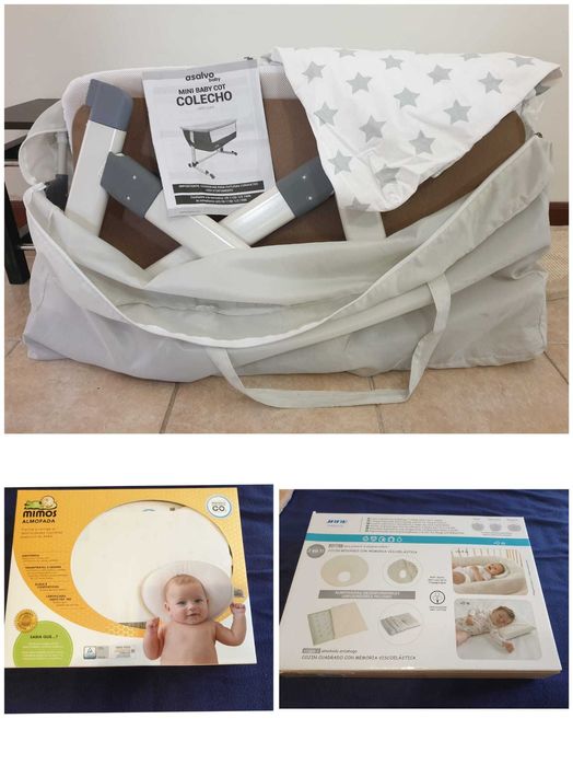 Berço e duas almofadas (ver descrição)