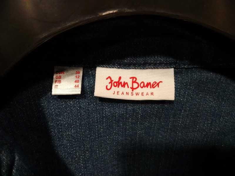 Sukienka jeans 38 BPC niebieska długi rękaw na zamek