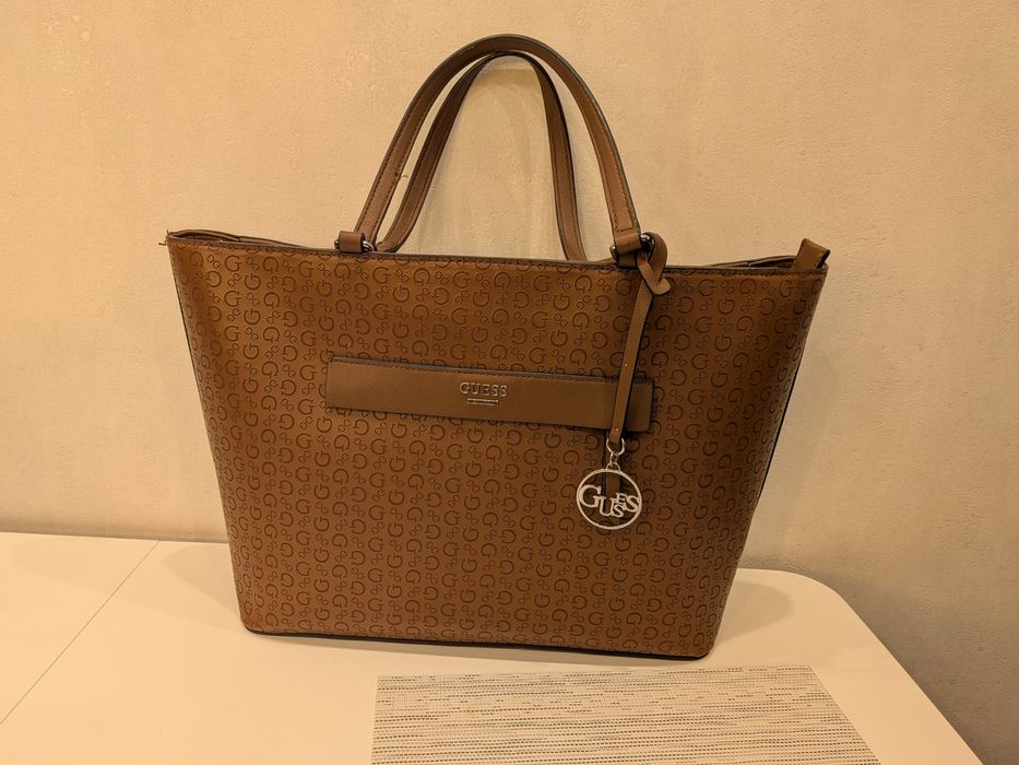 Сумка guess шопер велика крричнева оригінал