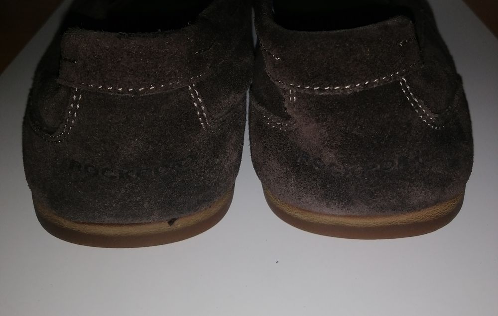 Макасины замшевые. Лоферы Rockport.
