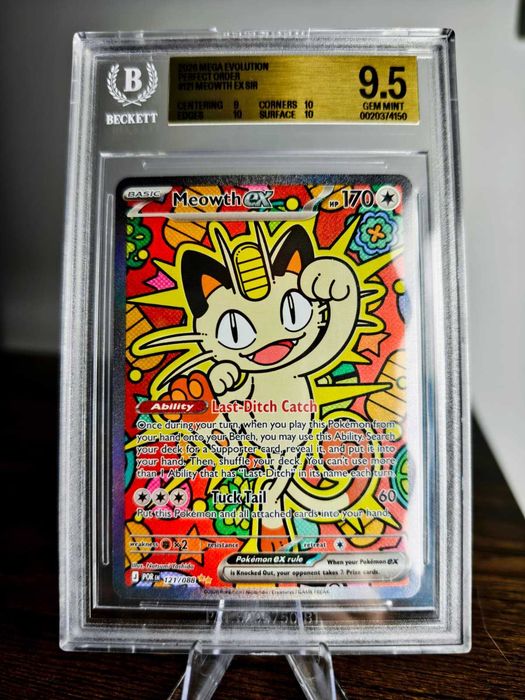 Meowth EX #121 SIR Mega Evolution (POR) BGS 9.5