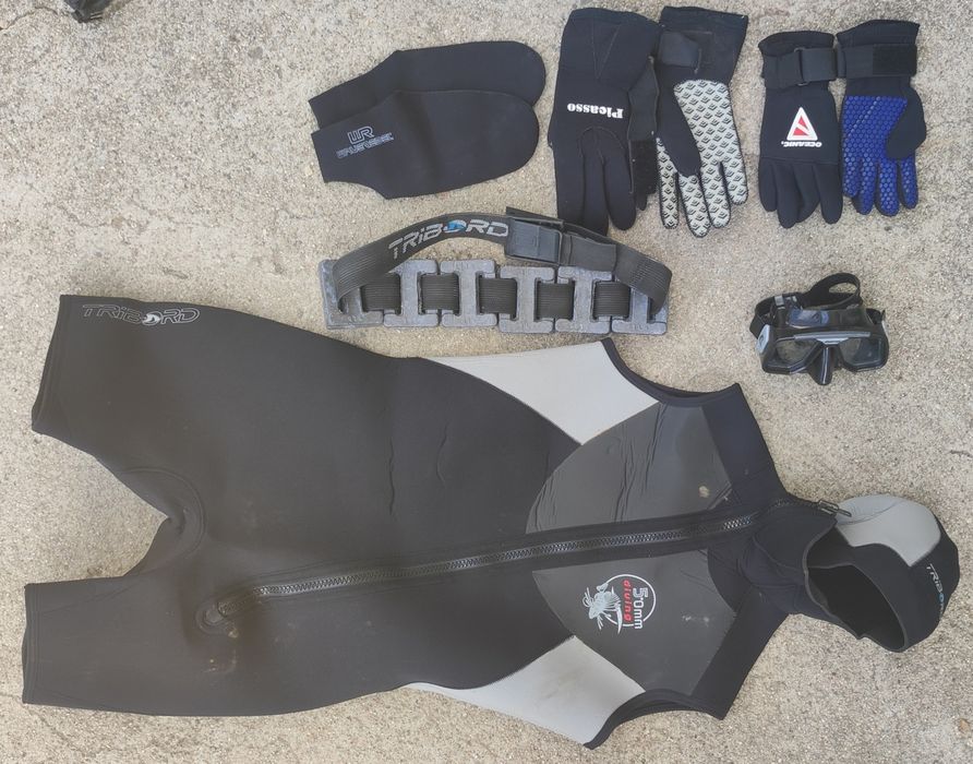 Lote de material mergulho, caça submarina.