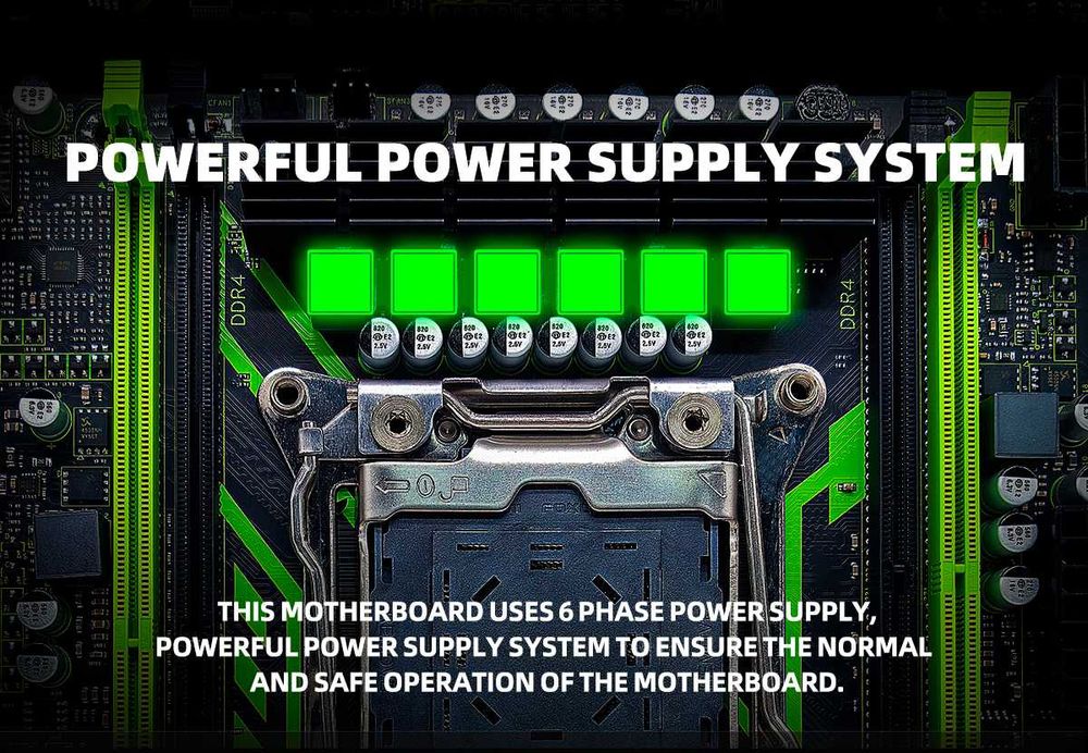 Материнская плата X99 + Xeon E5-2630 v4 + 8 ГБ DDR4 ECC (комплект)