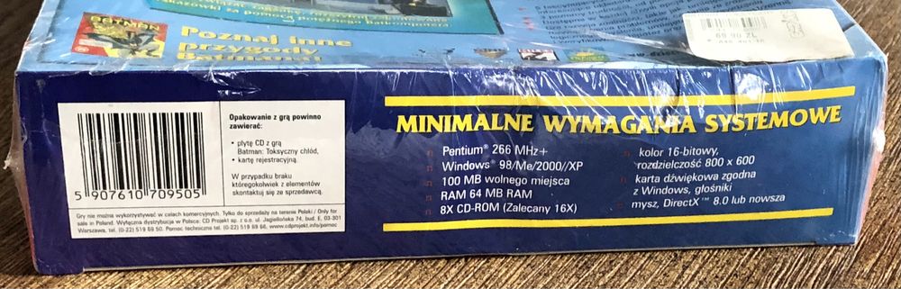 NOWA gra komputerowa BATMAN Toksyczny Chłód PC CD Projekt 2005 BIG BOX