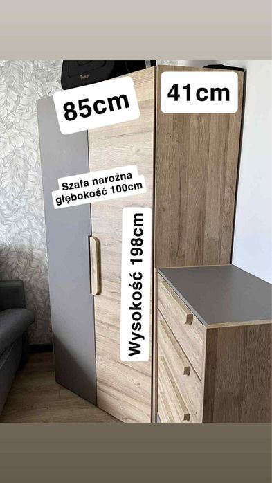 Szafa narożna dwuszkrzydłowa