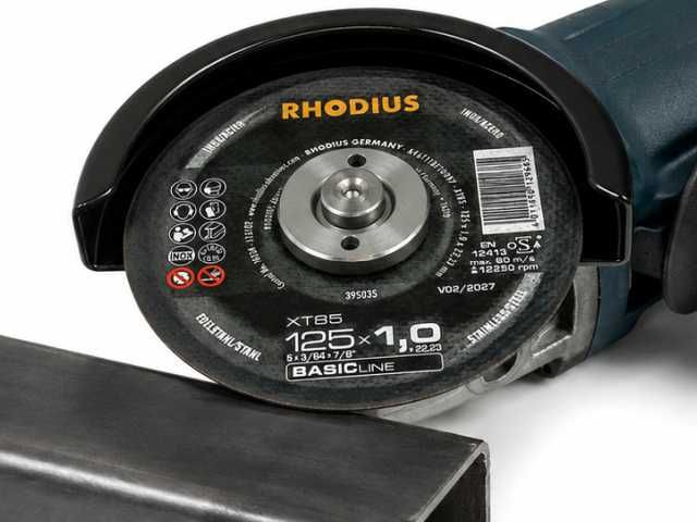 RHODIUS Tarcza tarcze do cięcia metalu stali 125x1,0 BASIC XT85 125 x 1