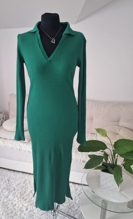 Sukienka midi,prązki "H&M".