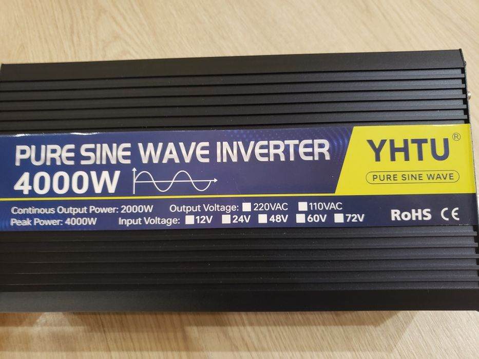 Инвертер YHTU Чистая синусоида 12В, 2000Вт/4000 Inverter 12В Инвертор