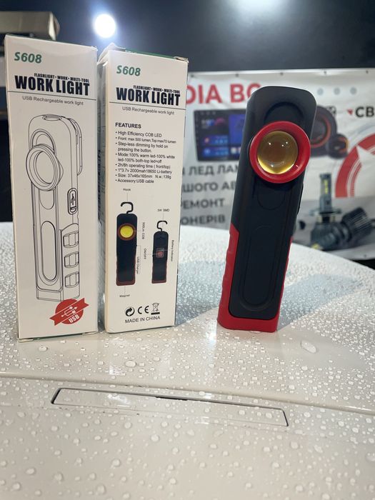 Led Ліхтар для Детейлінга на магніті, фонарик для полировки