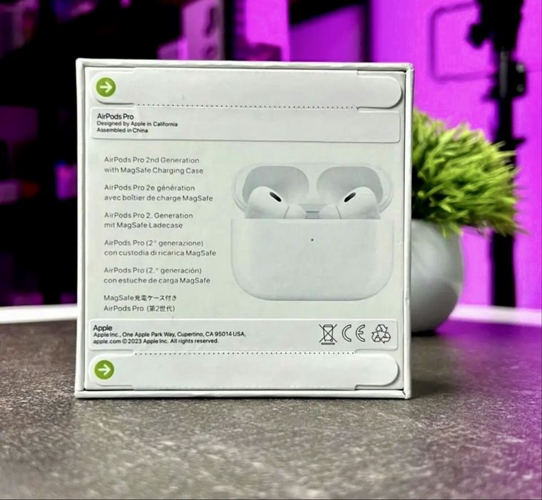 AirPods Pro 2 ANC | Bluetooth навушники для iPhone та Android + ЧОХОЛ