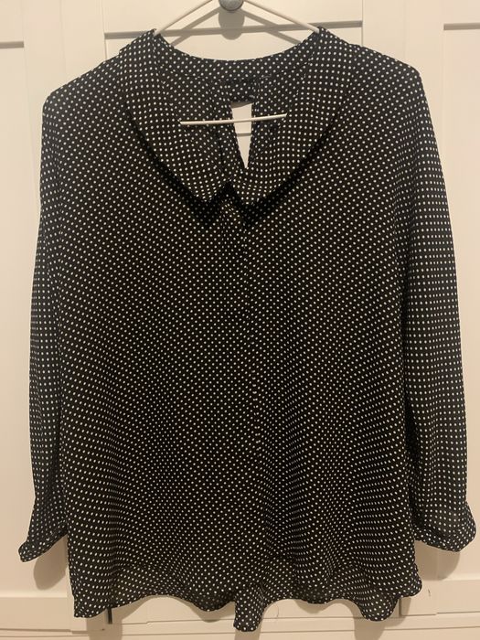 Damska Bluzka czarna w groszki rozmiar S/M