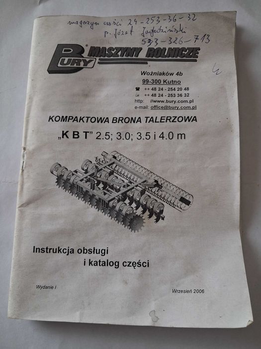 brona talerzowa kompaktowa BURY