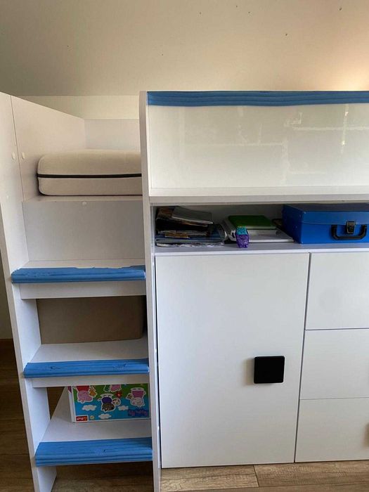 Łóżko piętrowe antresola TOLEDO 1 z biurkiem