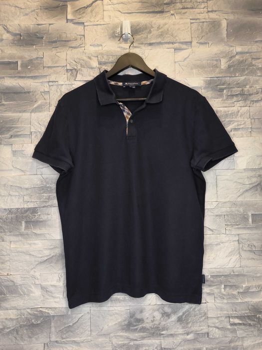 Koszulka Polo Aquascutum Logo Granatowa