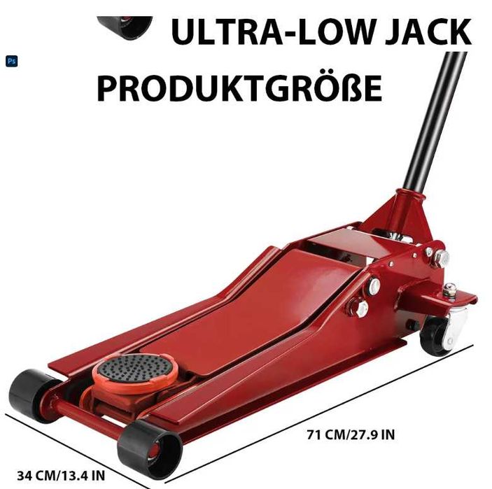 F1345  Macaco baixo perfil 3 Toneladas faixa de elevação 75-505mm