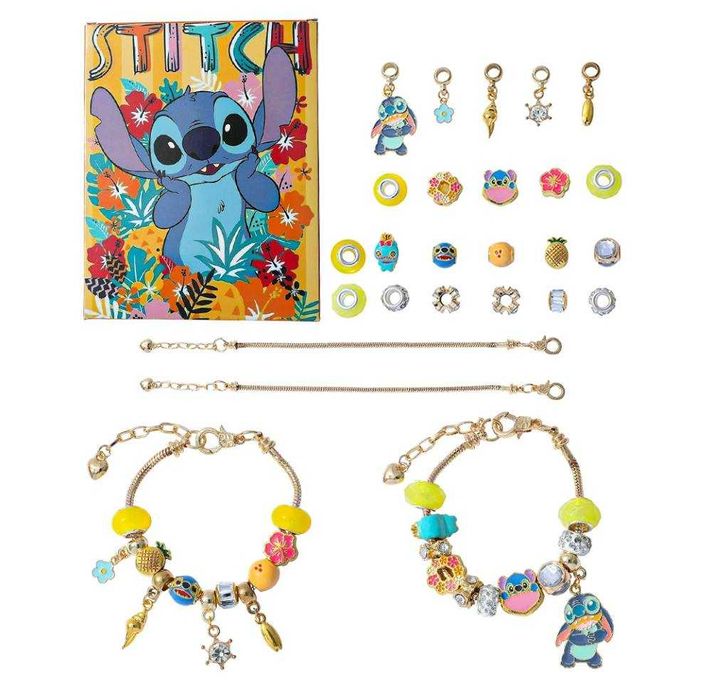 Набір прикрас 24 шт Адвент календар браслет та підвіски Disney Стіч