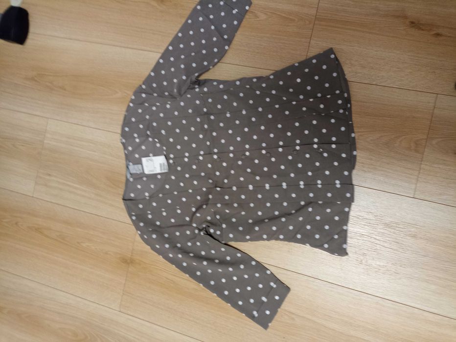 Bluzka beż w groszki r. 38