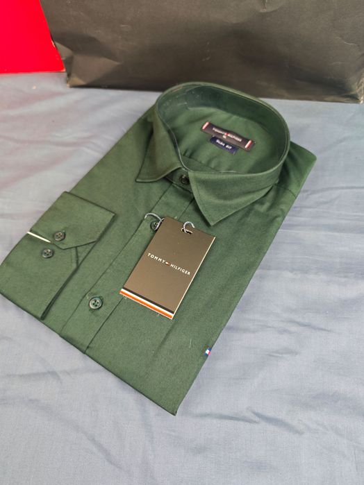 Koszula męska długi rękaw Tommy kolory elegancka premium M-XXXL