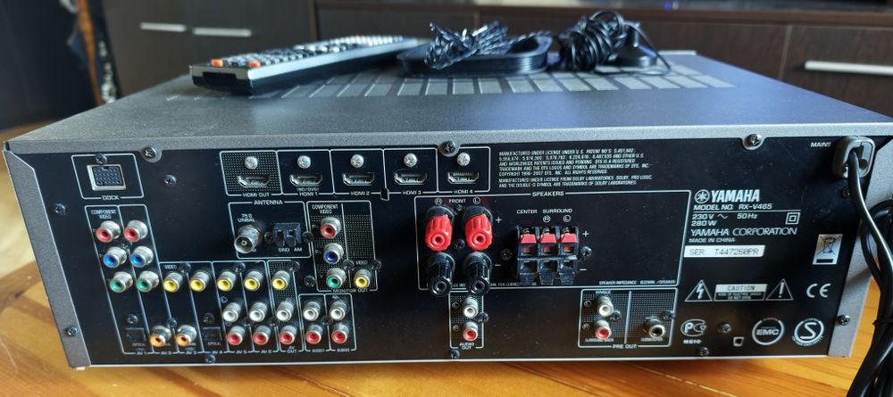 5.1 AV ресивер YAMAHA RX-V465, *x120 Вт, HDMI