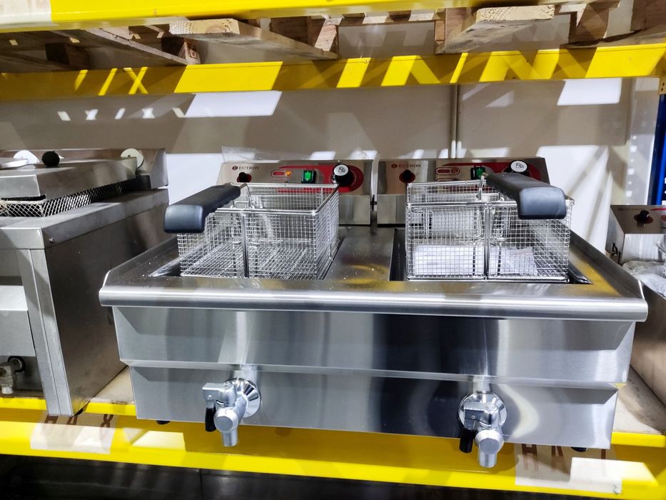 Fritadeira Industrial Dupla 12L + 12L - NOVA