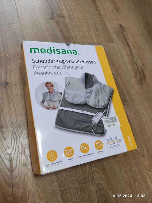 Poduszka elektryczna rozgrzewająca plecy i ramiona firmy Medisana