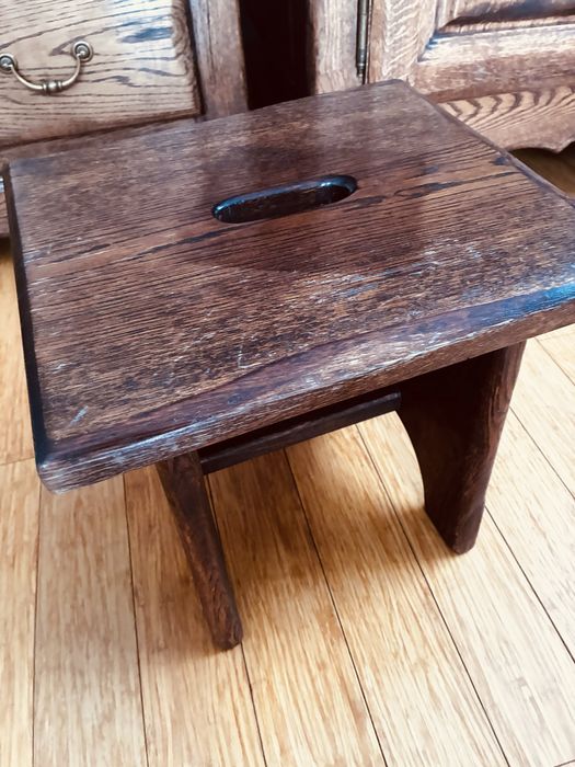 Taboret 4 szt brazowe derewniane