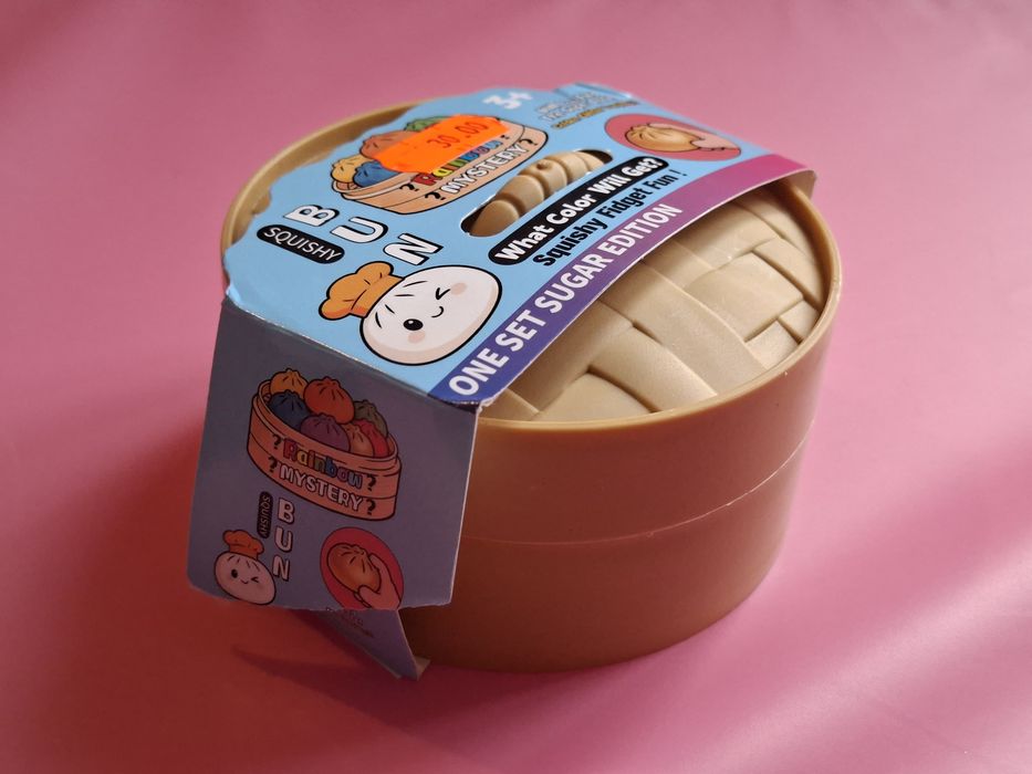 Gniotek pierożek niebieski brokatowy