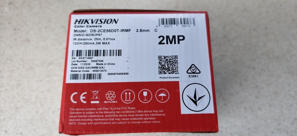 2 МП Hikvision DS-2CE56DOT-IRMF 2,8
