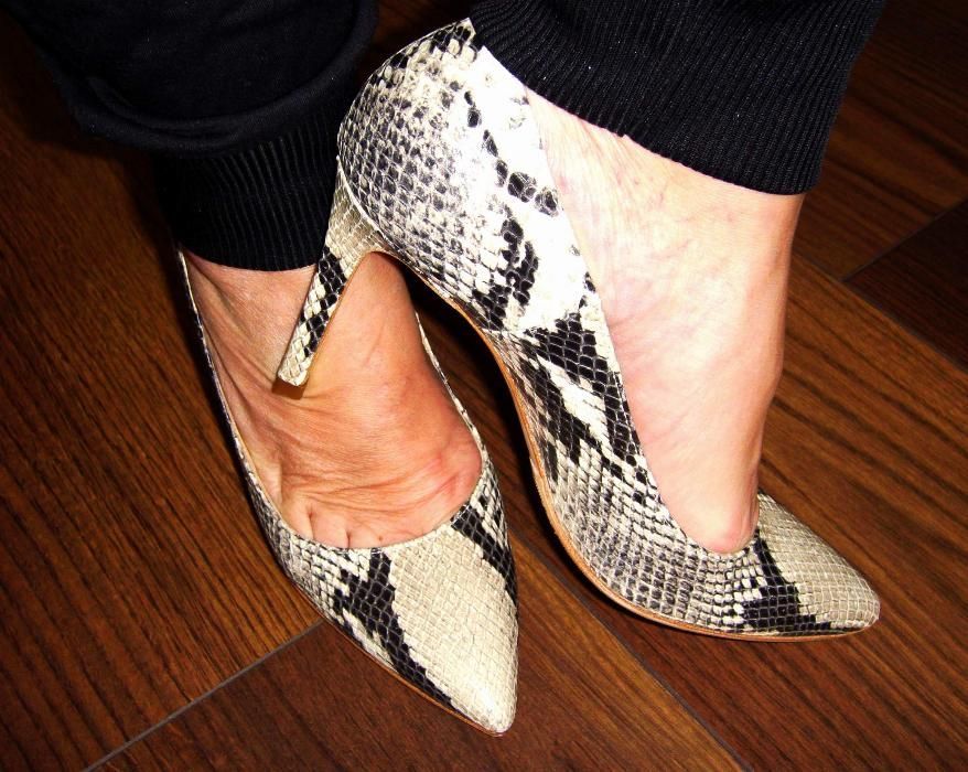 Czółenka Prima moda Zago r 36 wężowe odcienie beżu