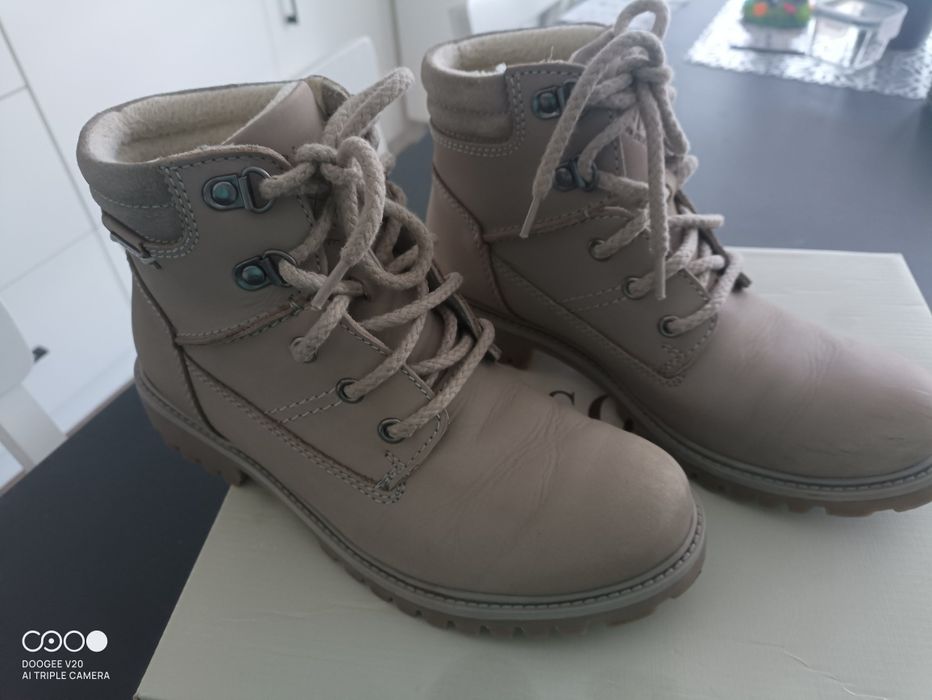 Buty zimowe 36 szare/beżowe