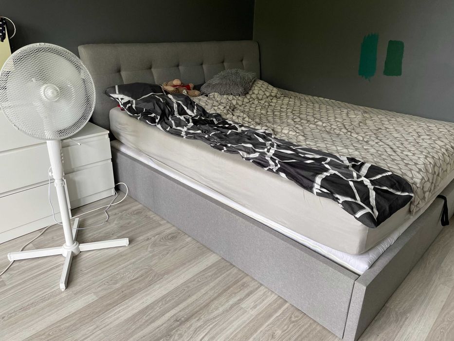 Łóżko tapicerowane 180 szare pojemnik promocja wyprzedaż wysyłka hit