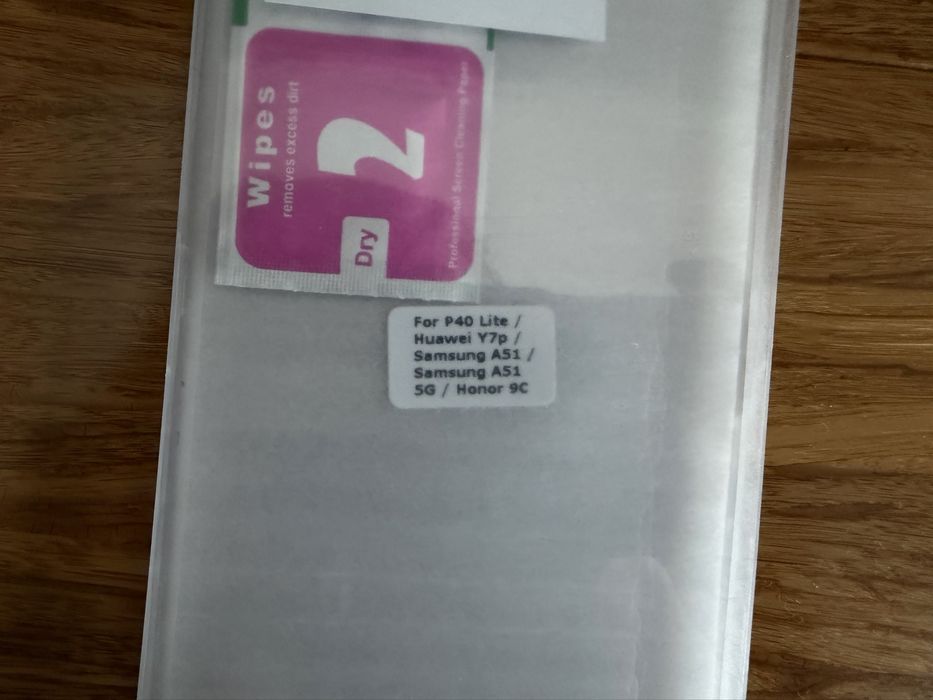 Szkło ochronne Samsung Galaxy A51 / Huawei P40 lite / Y7p /Honor 9C (nowe)