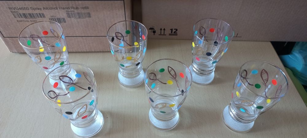 6 Copos da dec. 1960 vintage