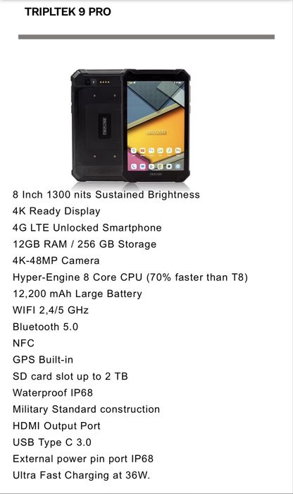GPS DMD 2 Moto Tripltek 9 Pro Tablet