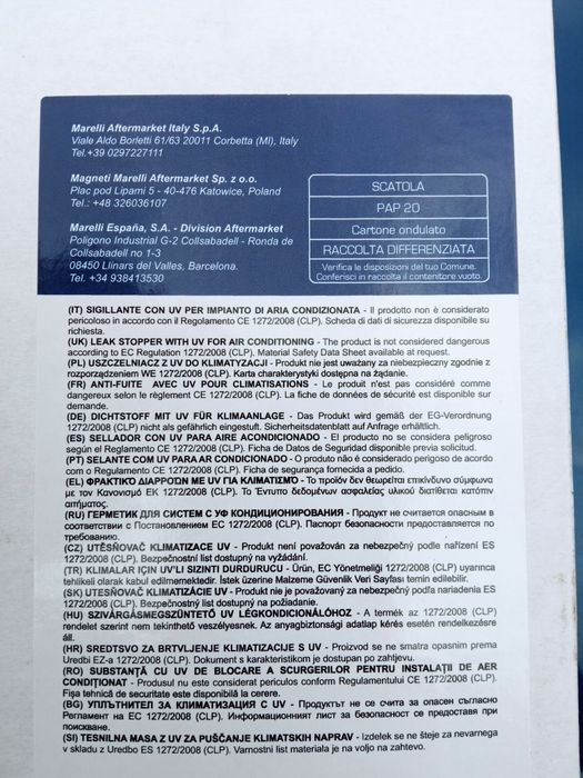 Uszczelniacz do klimatyzacji Magneti Marelli