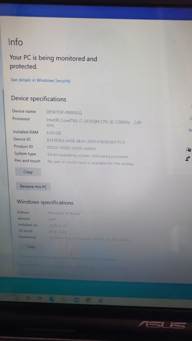 Notebook ASUS Série N73, Intel Core i7-2630QM, 6GB de memória, HD de 5