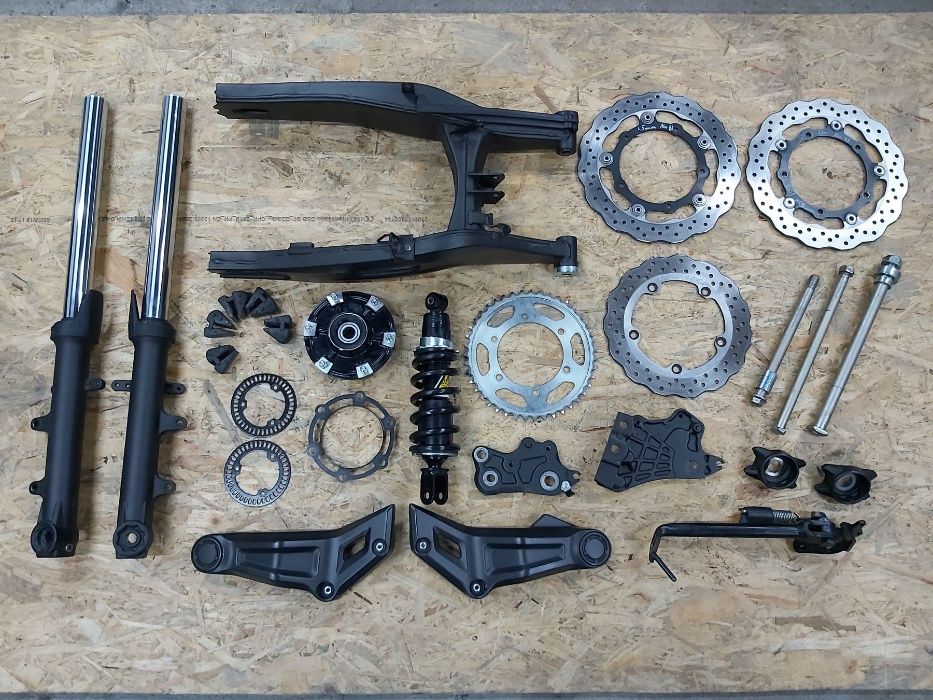 Yamaha MT07 Linka podnozek kierunkowskaz przelacznik pompa przewod set