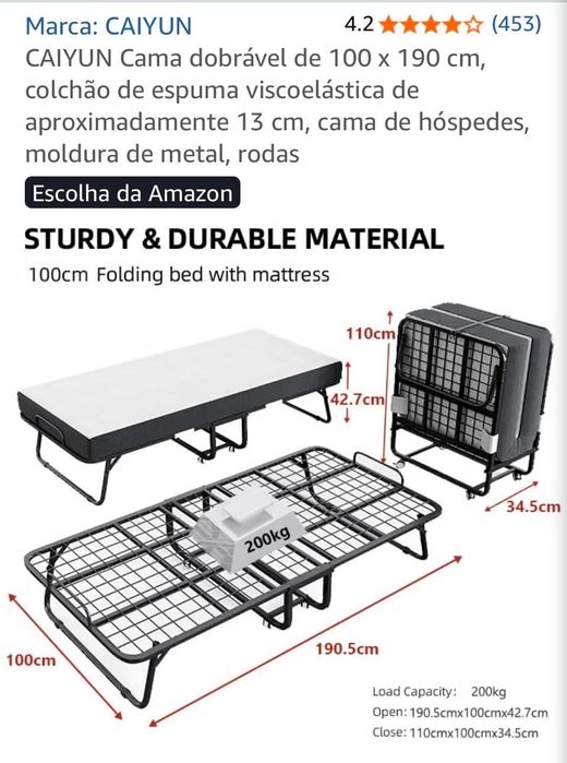 Vendo cama dobrável para uma pessoa