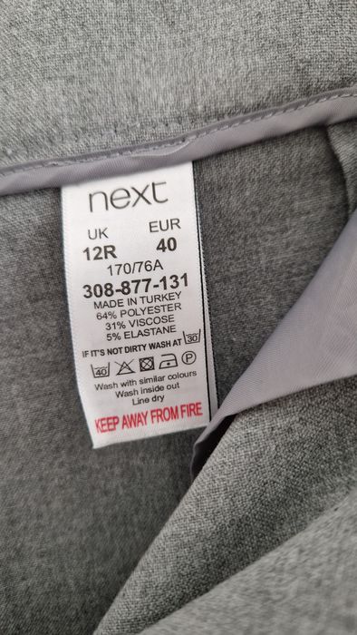 Wiosenne, letnie, jasno szare spodnie Next 40/42.