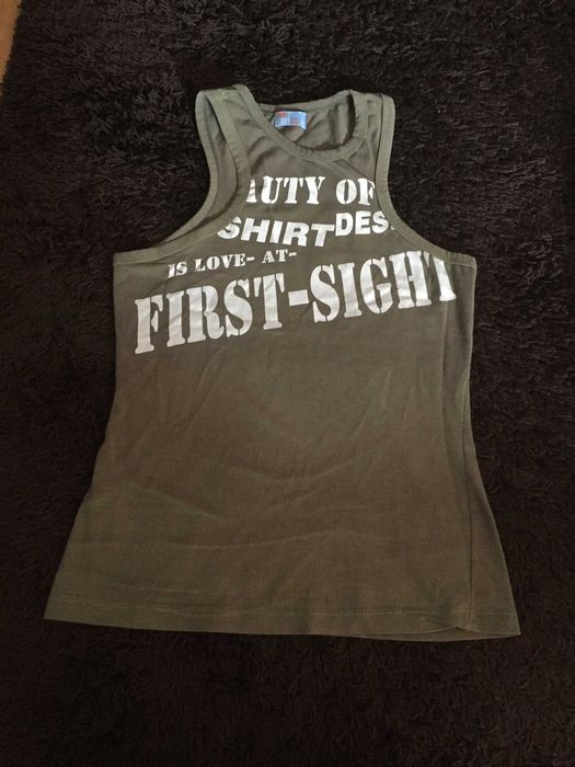 top cavas verde zara tamanho s