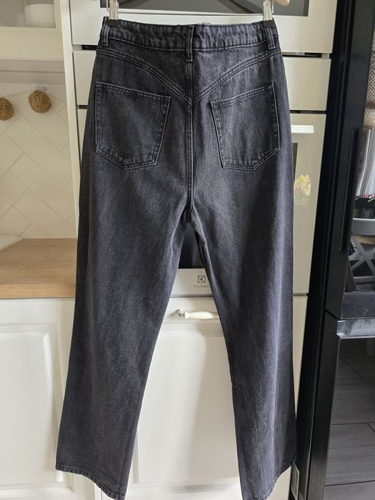 Jeansy Reserved nowe r.44 proste wysoki stan szare
