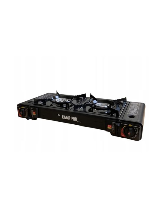 Портативна двох камфорна газова плита Camp pro + 4 газові балони