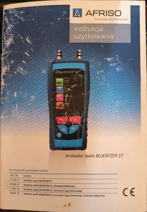 Bluelyzer ST z drukarką analizator spalin pomiar ciągu kominowego